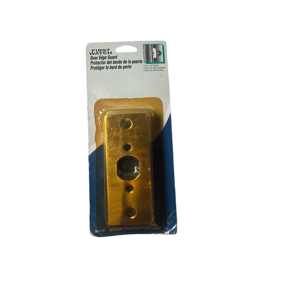 First Watch Door Dash Edge Guard Solid Brass 2020-PB Fits 1-3/4” Doors- Vintage - Picture 1 of 6